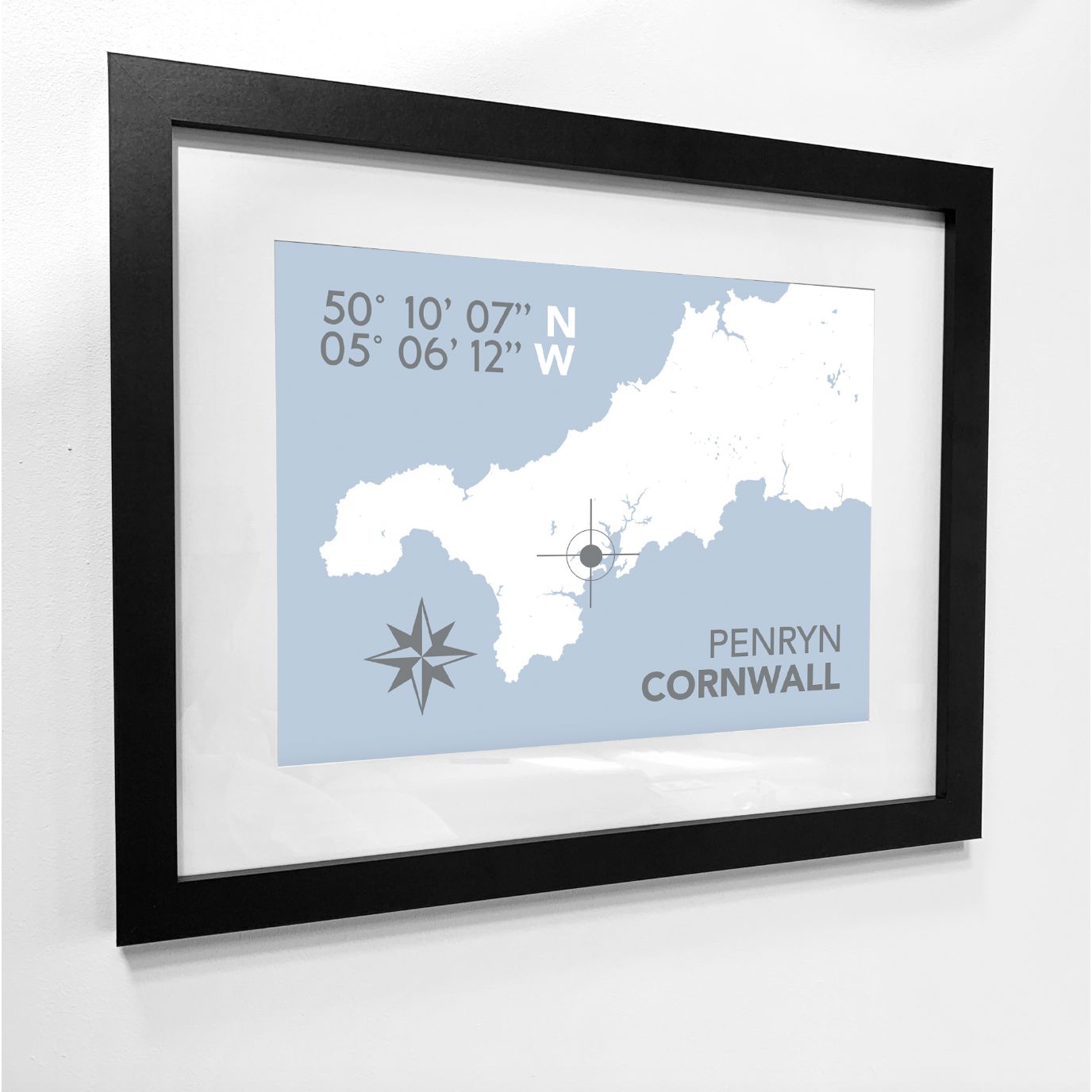 Penryn Coastal Map Print-SeaKisses