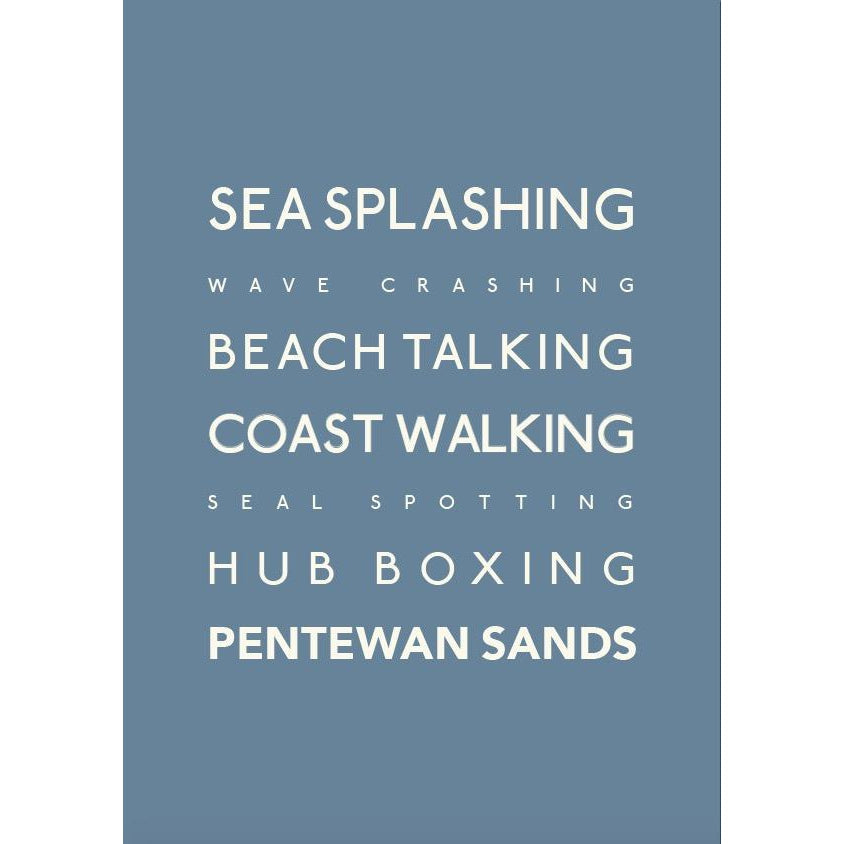Pentewan Typographic Print-SeaKisses