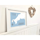 Penzance Coastal Map Print-SeaKisses