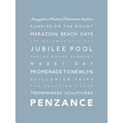 Penzance Typographic Print-SeaKisses