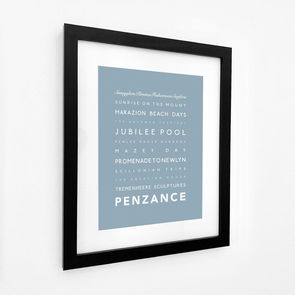 Penzance Typographic Print-SeaKisses