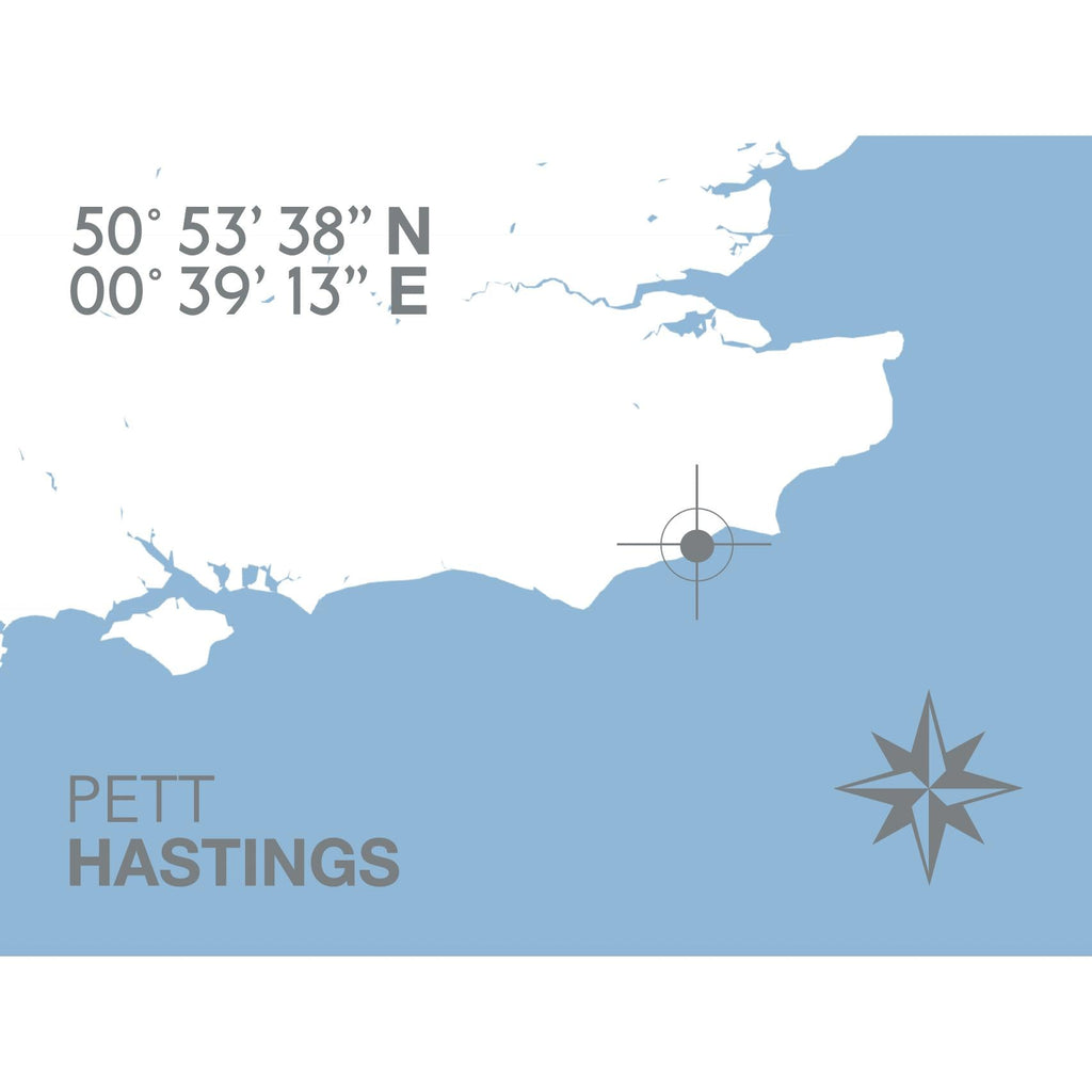 Pett Coastal Map Print-SeaKisses