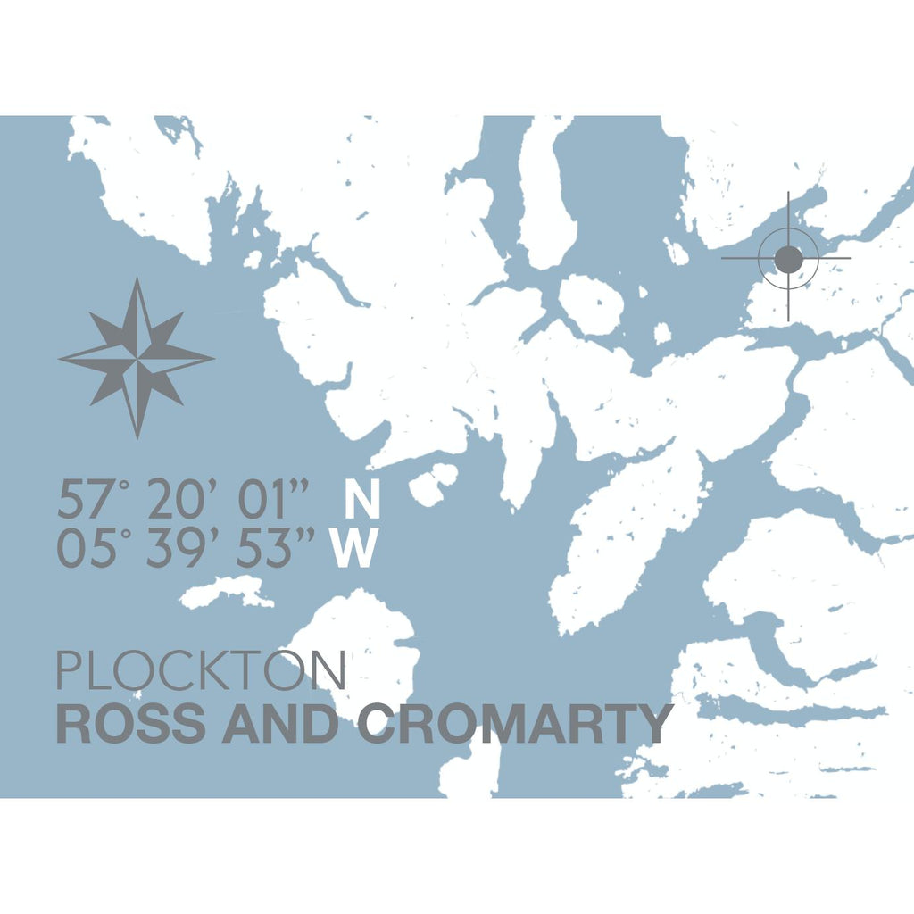 Plockton Coastal Map Print-SeaKisses