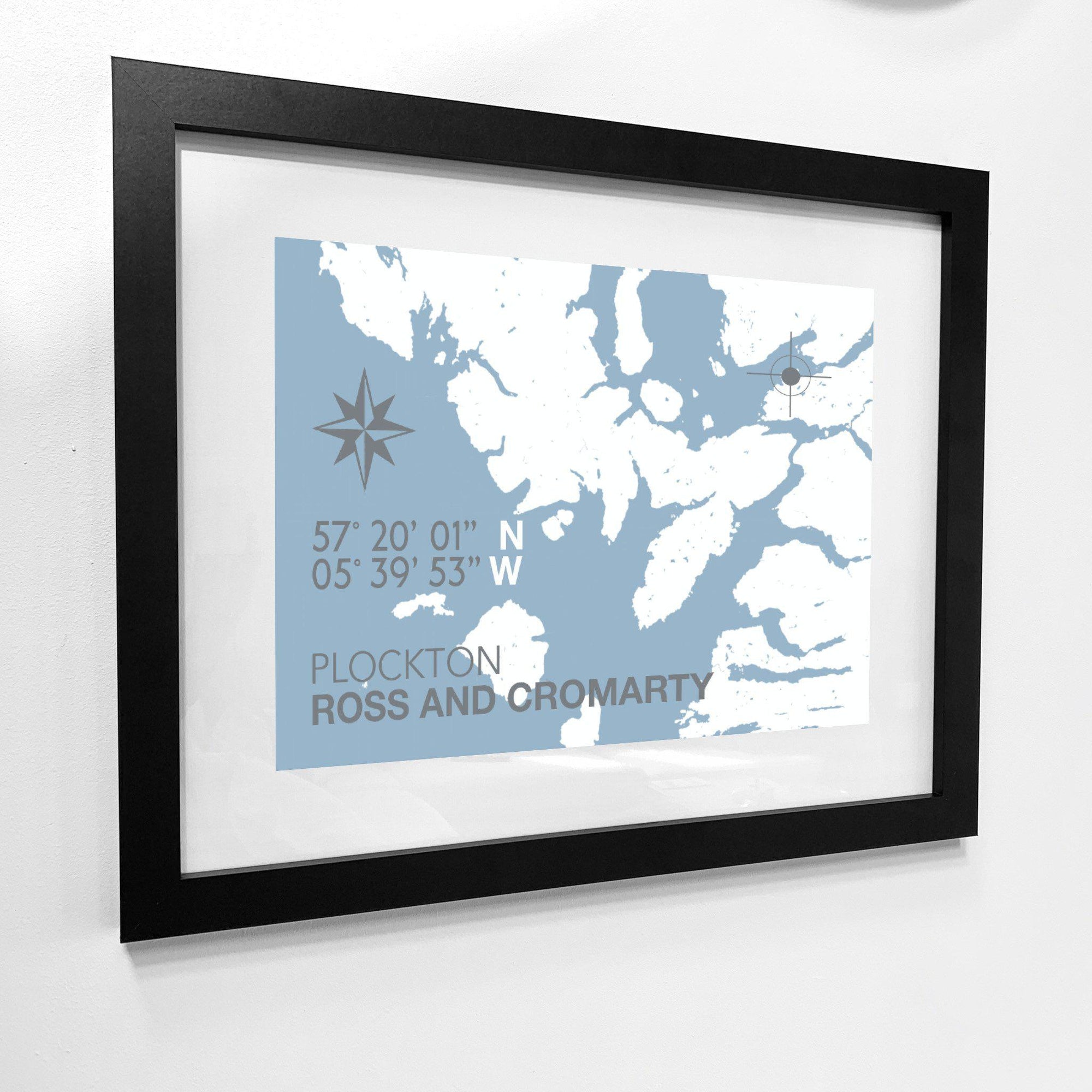 Plockton Coastal Map Print-SeaKisses