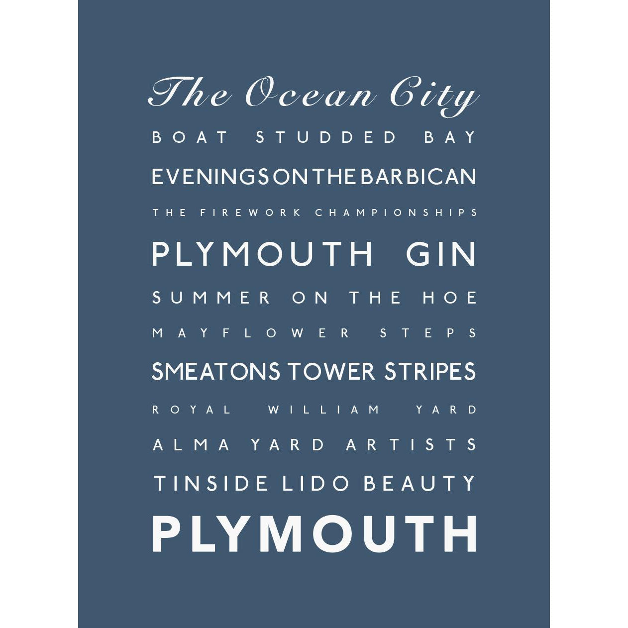 Plymouth Typographic Print-SeaKisses