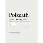 Polzeath Definition Typographic Print-SeaKisses