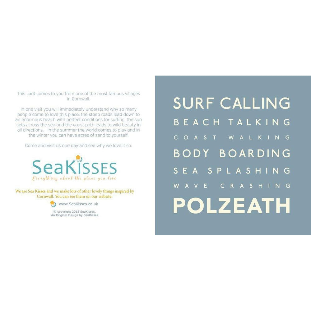 Polzeath - Greeting Card-SeaKisses