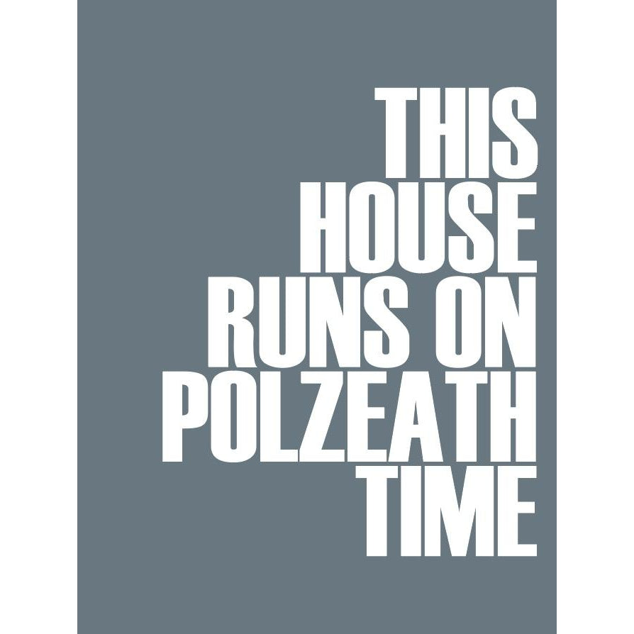 Polzeath Time Typographic Print-SeaKisses