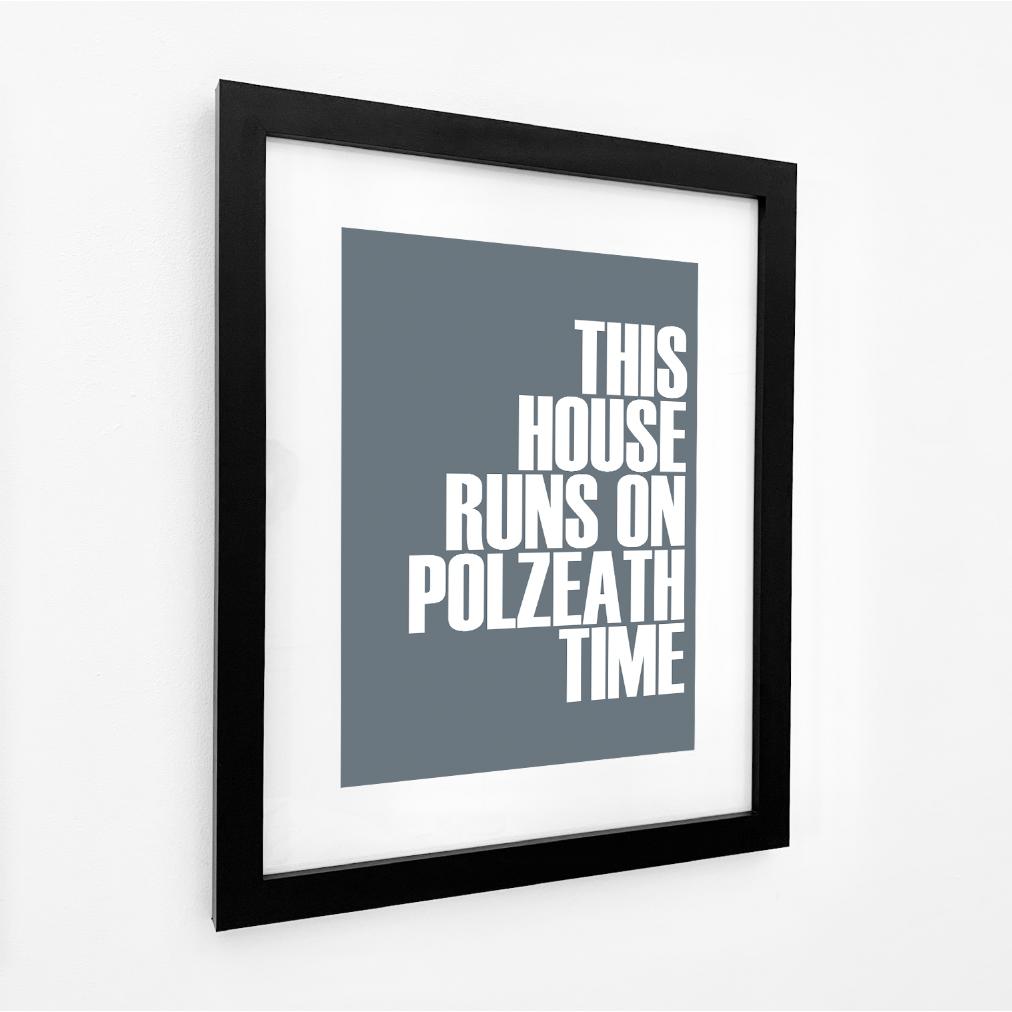Polzeath Time Typographic Print-SeaKisses