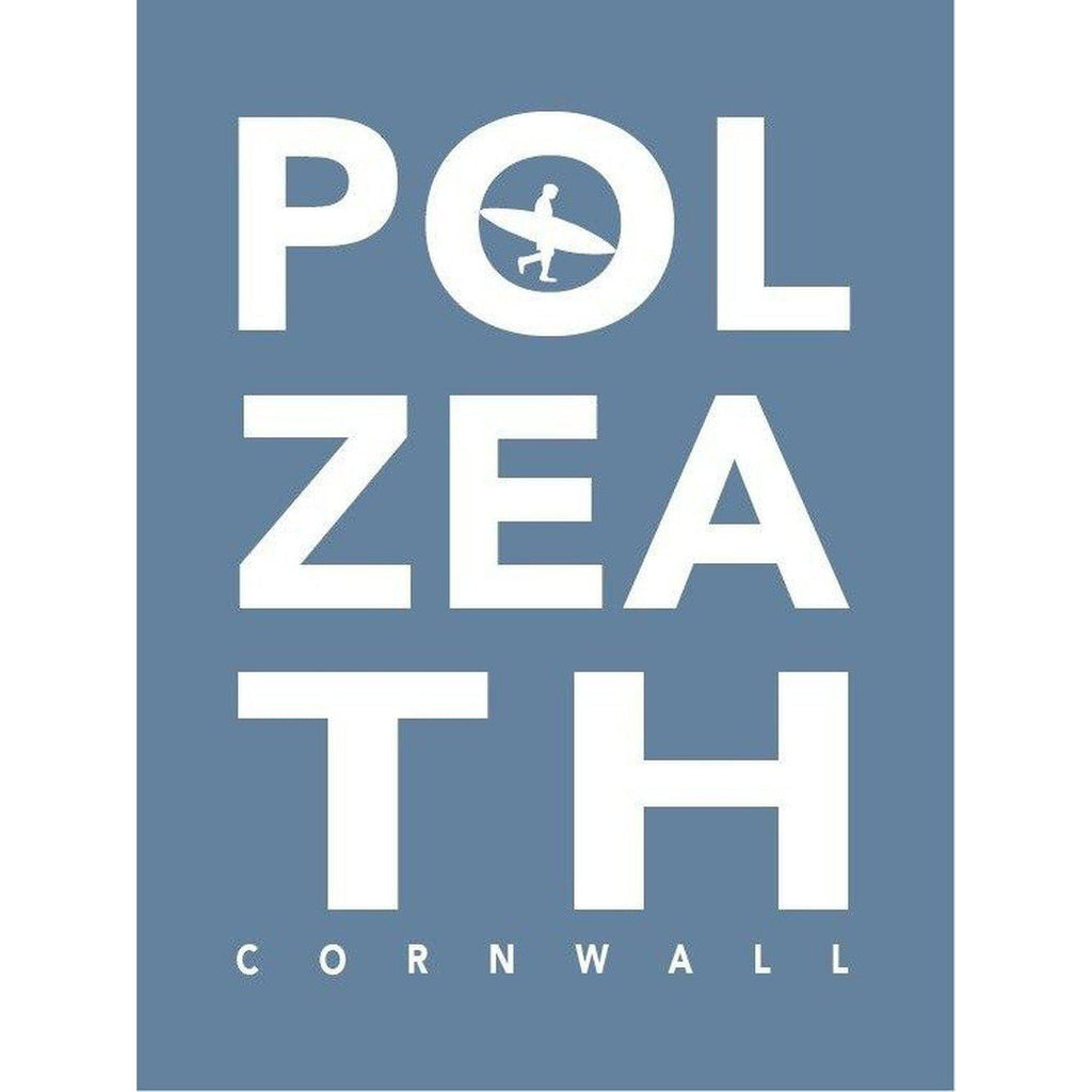 Polzeath Typographic Seaside Word Print - Coastal Wall Art /Poster-SeaKisses