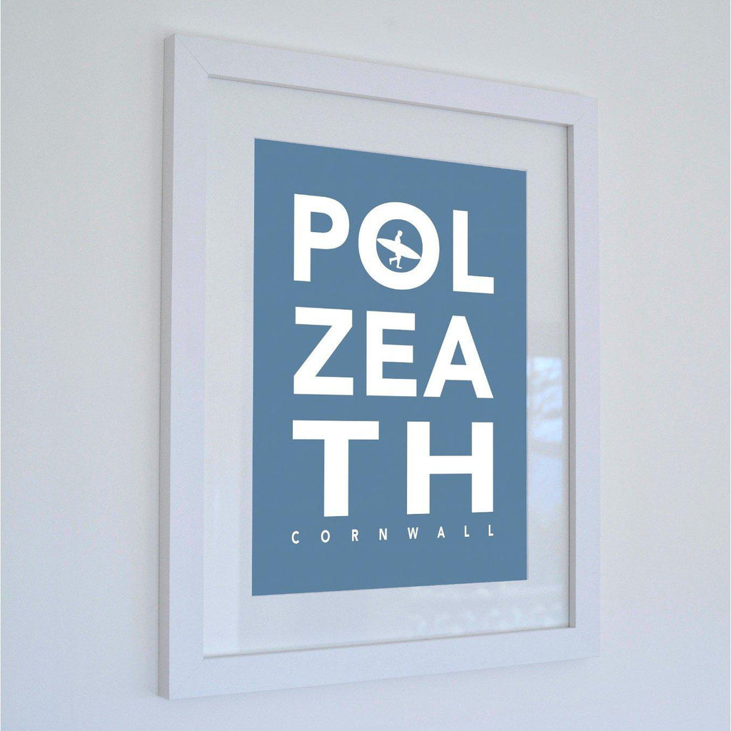 Polzeath Graphic Typographic Print-SeaKisses