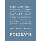 Polzeath Typographic Print-SeaKisses