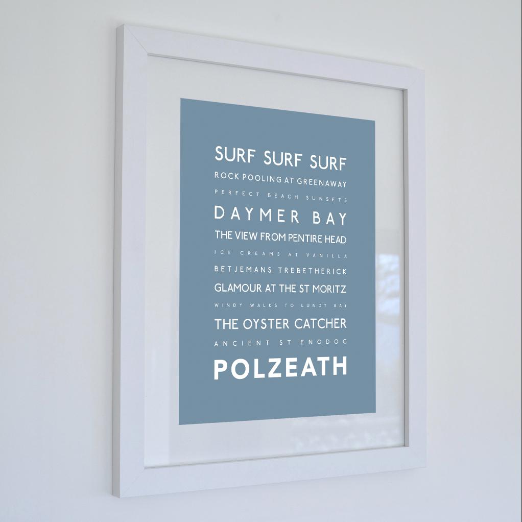 Polzeath Typographic Print-SeaKisses