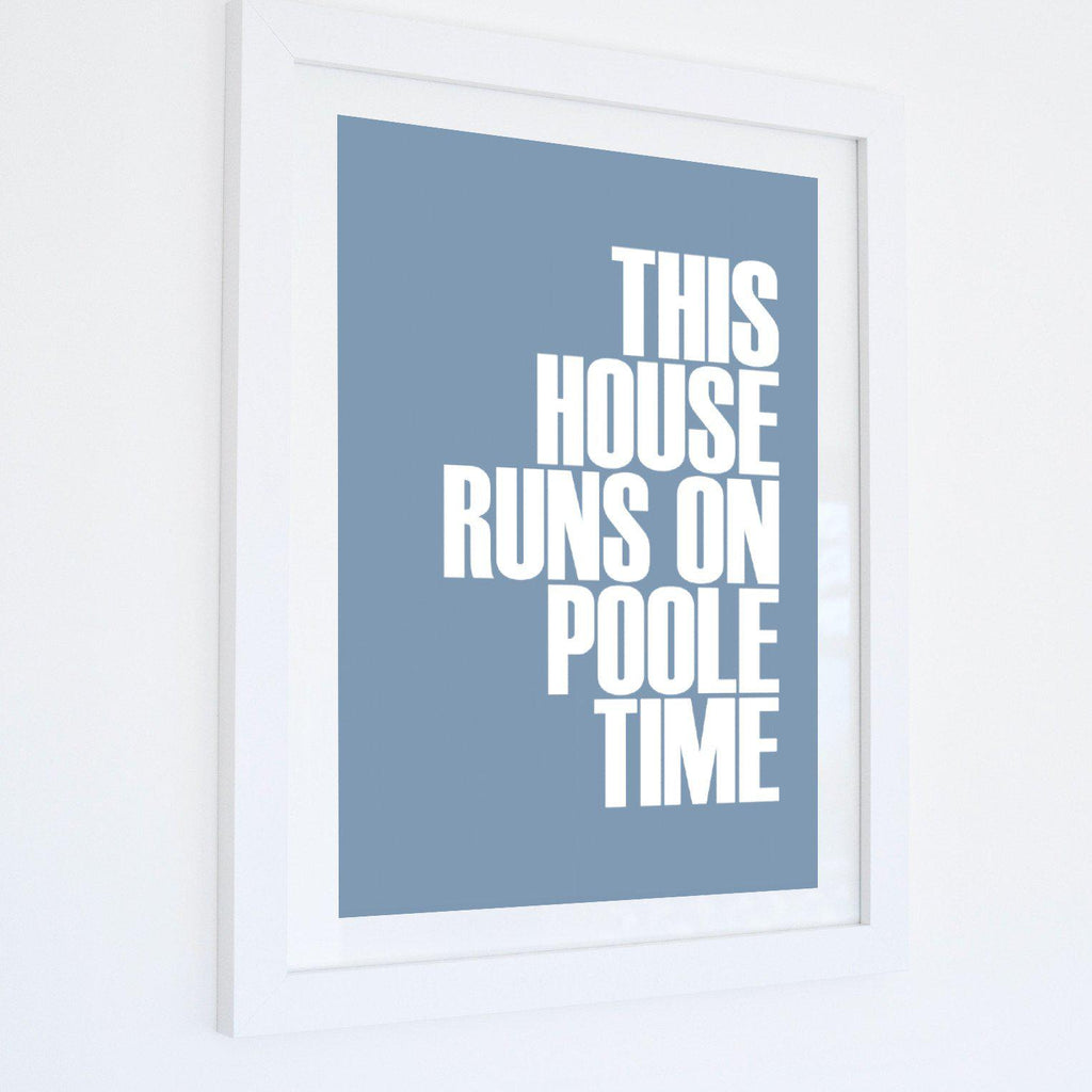 Poole Time Typographic Travel Print- Coastal Wall Art /Poster-SeaKisses