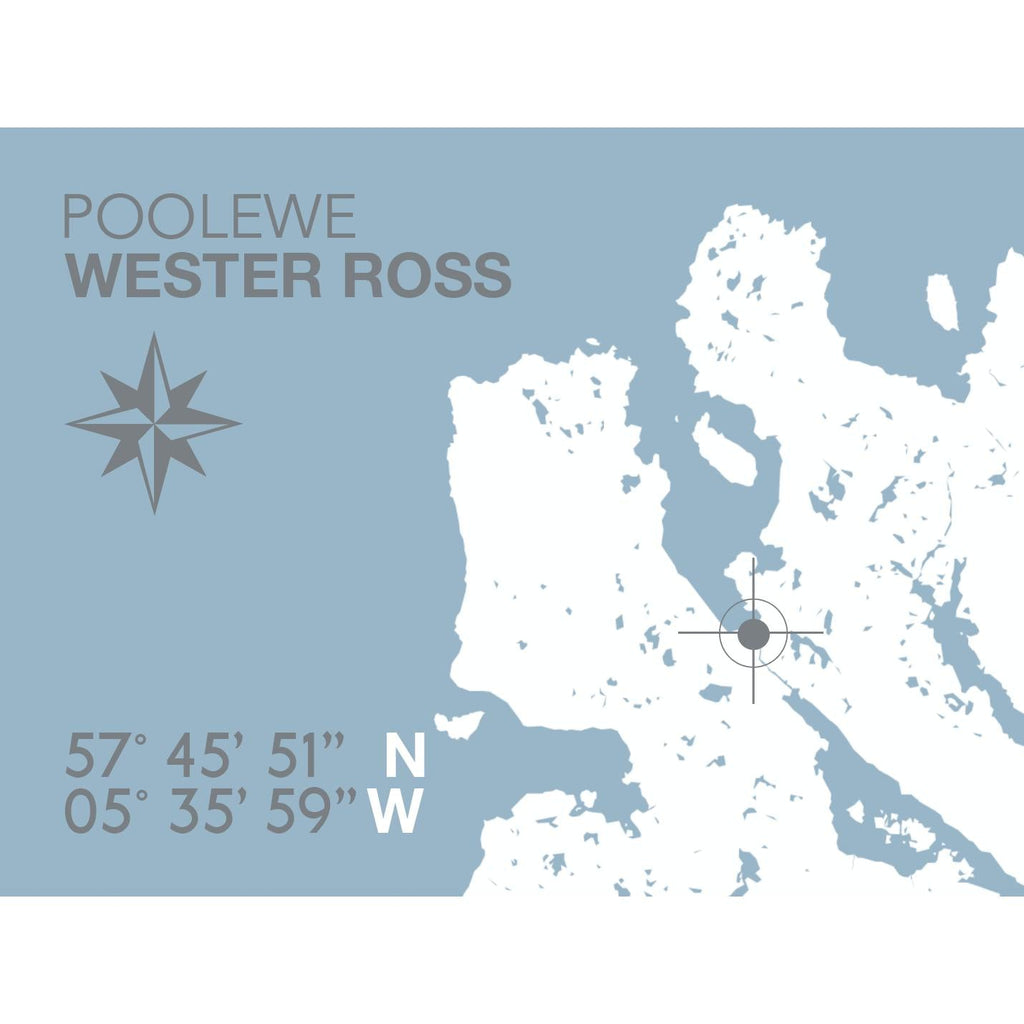 Poolewe Map Travel Print- Coastal Wall Art /Poster-SeaKisses