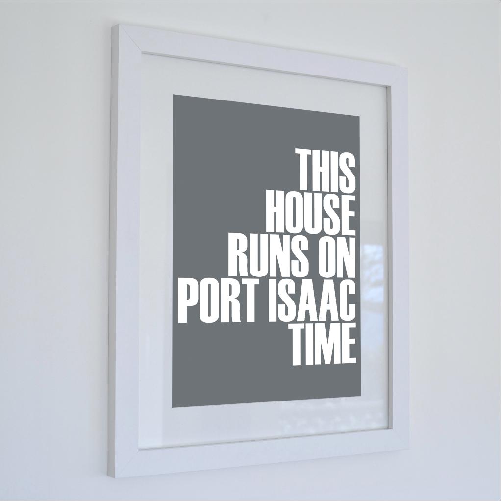 Port Isaac Time Typographic Print-SeaKisses