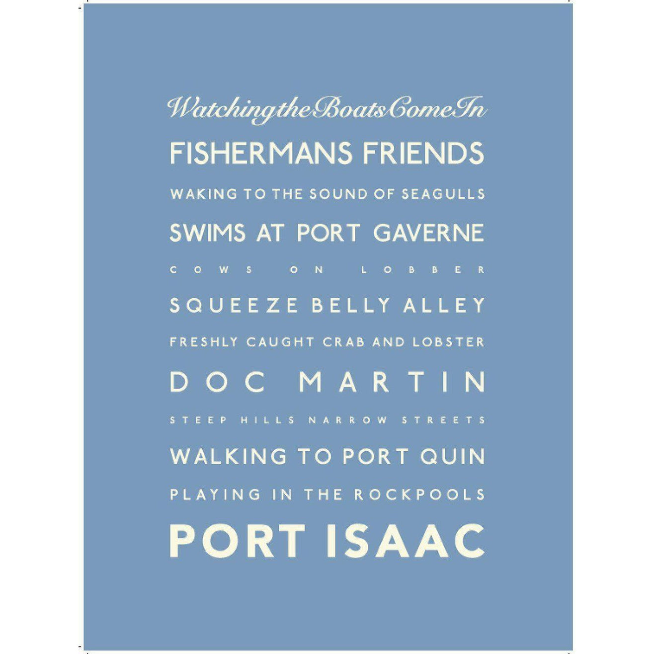 Port Isaac Typographic Print-SeaKisses