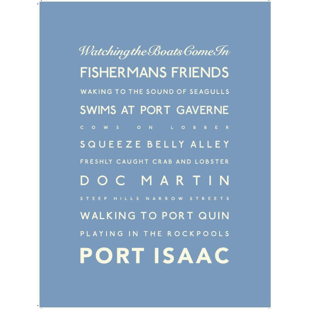 Port Isaac Typographic Print-SeaKisses