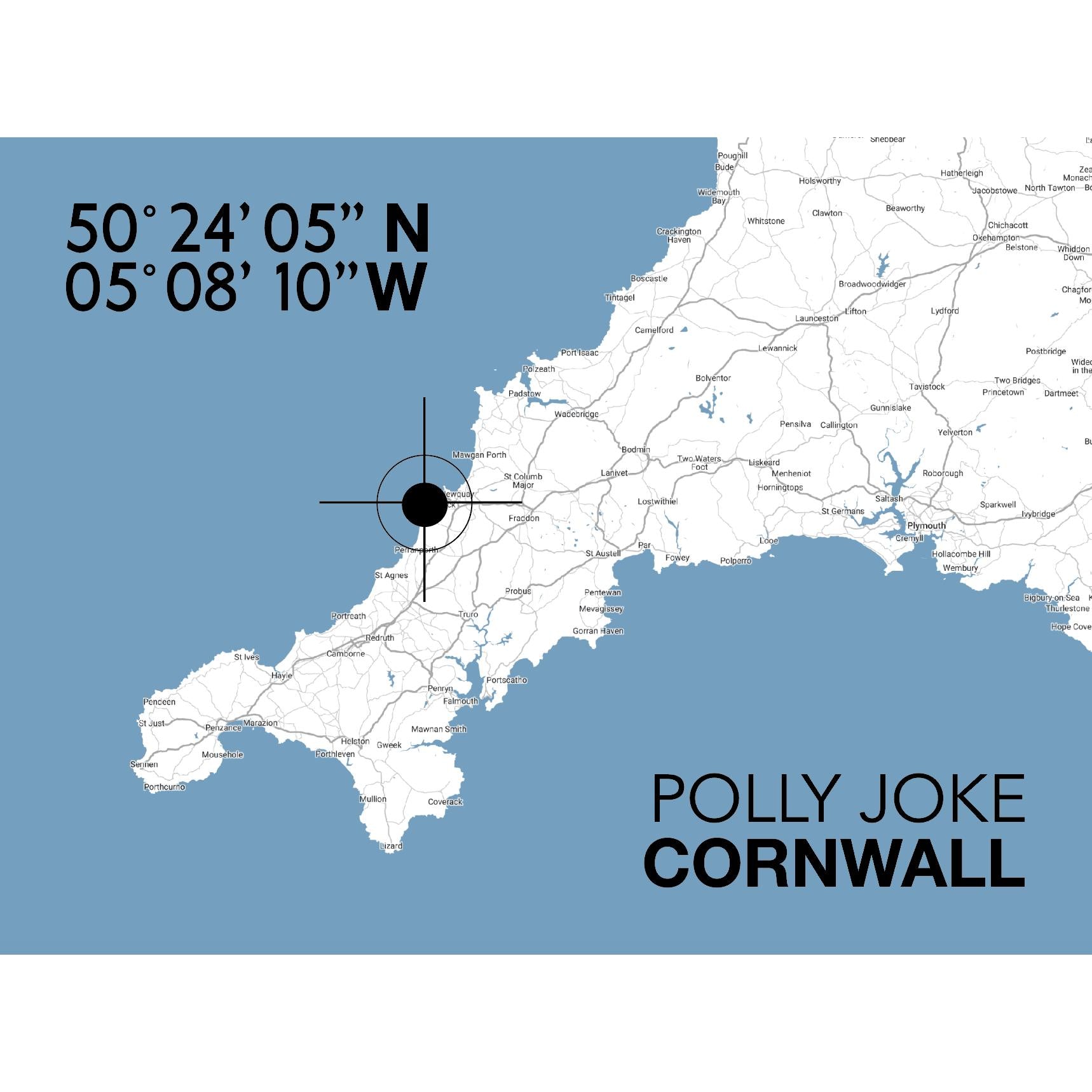 Porth (Polly) Joke Landmark Map-SeaKisses