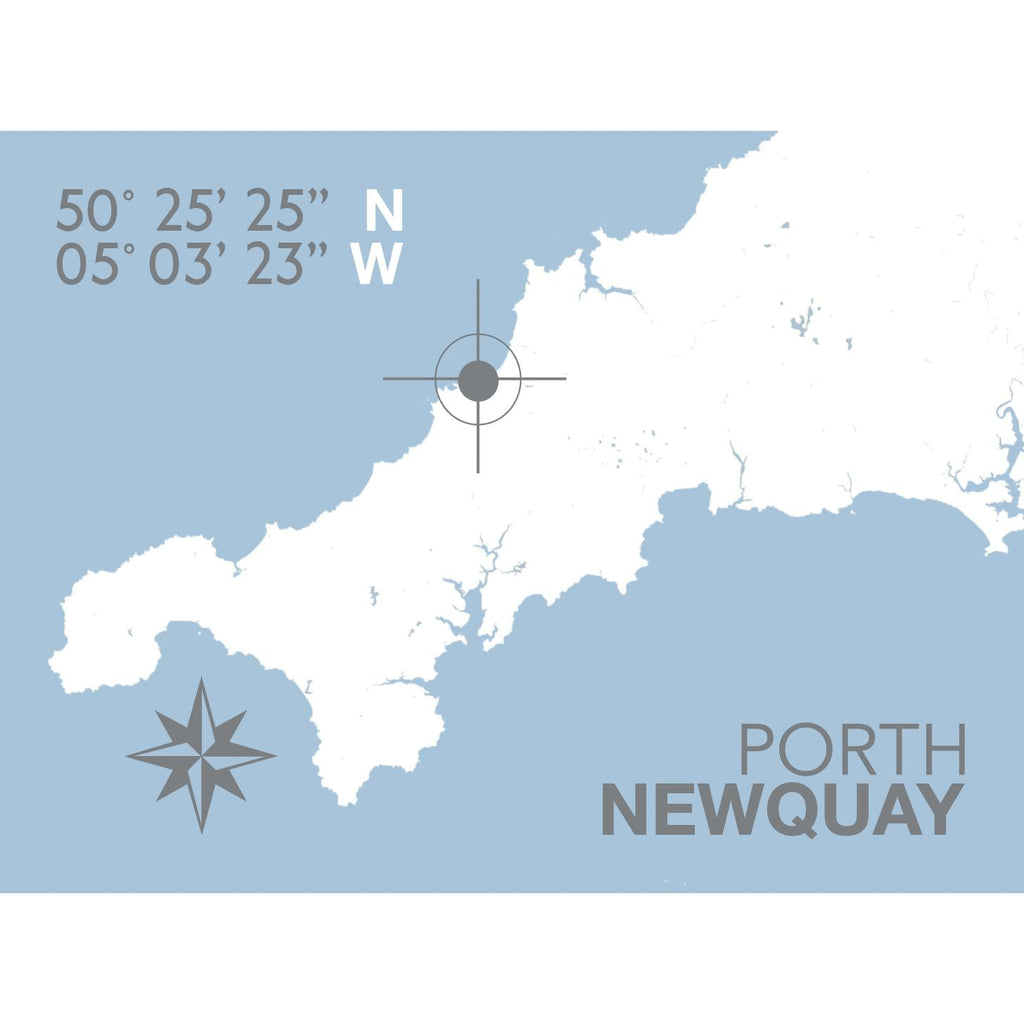 Porth Coastal Map Print-SeaKisses
