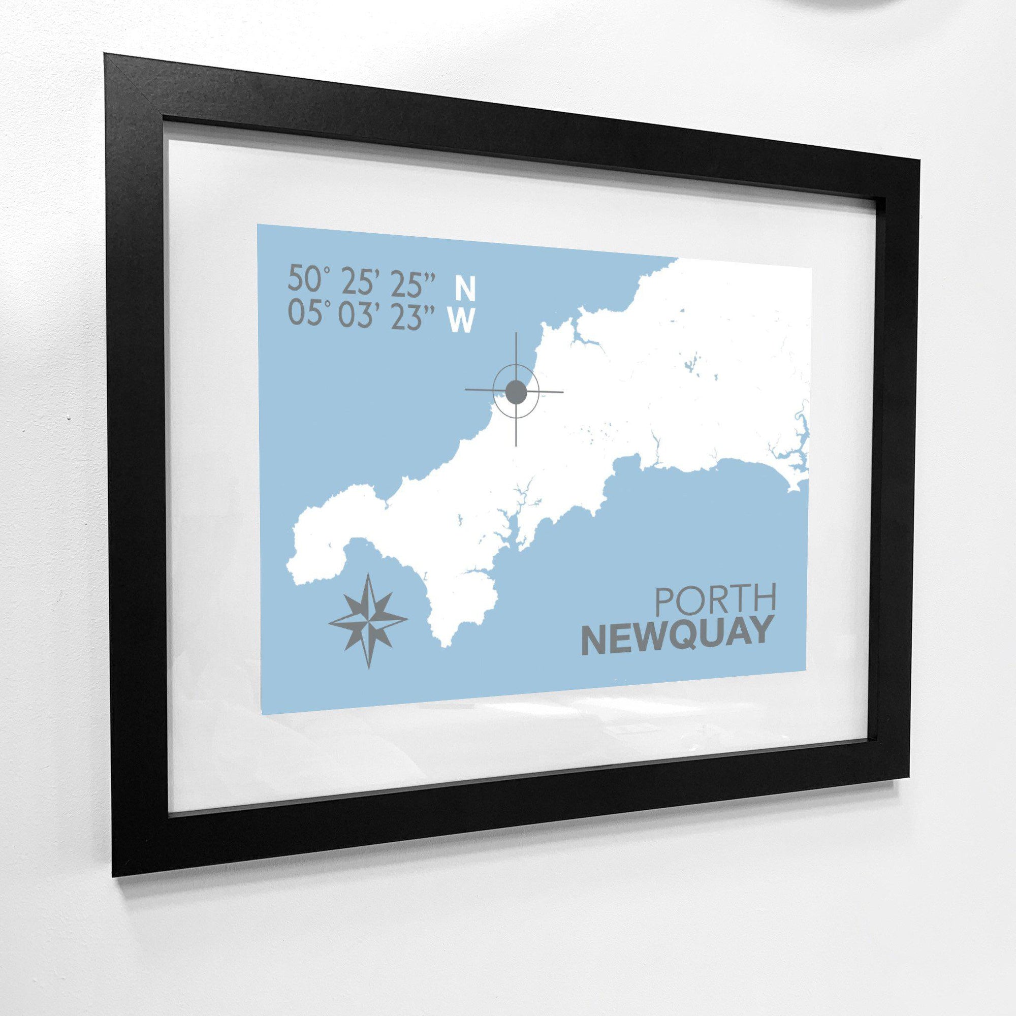 Porth Coastal Map Print-SeaKisses