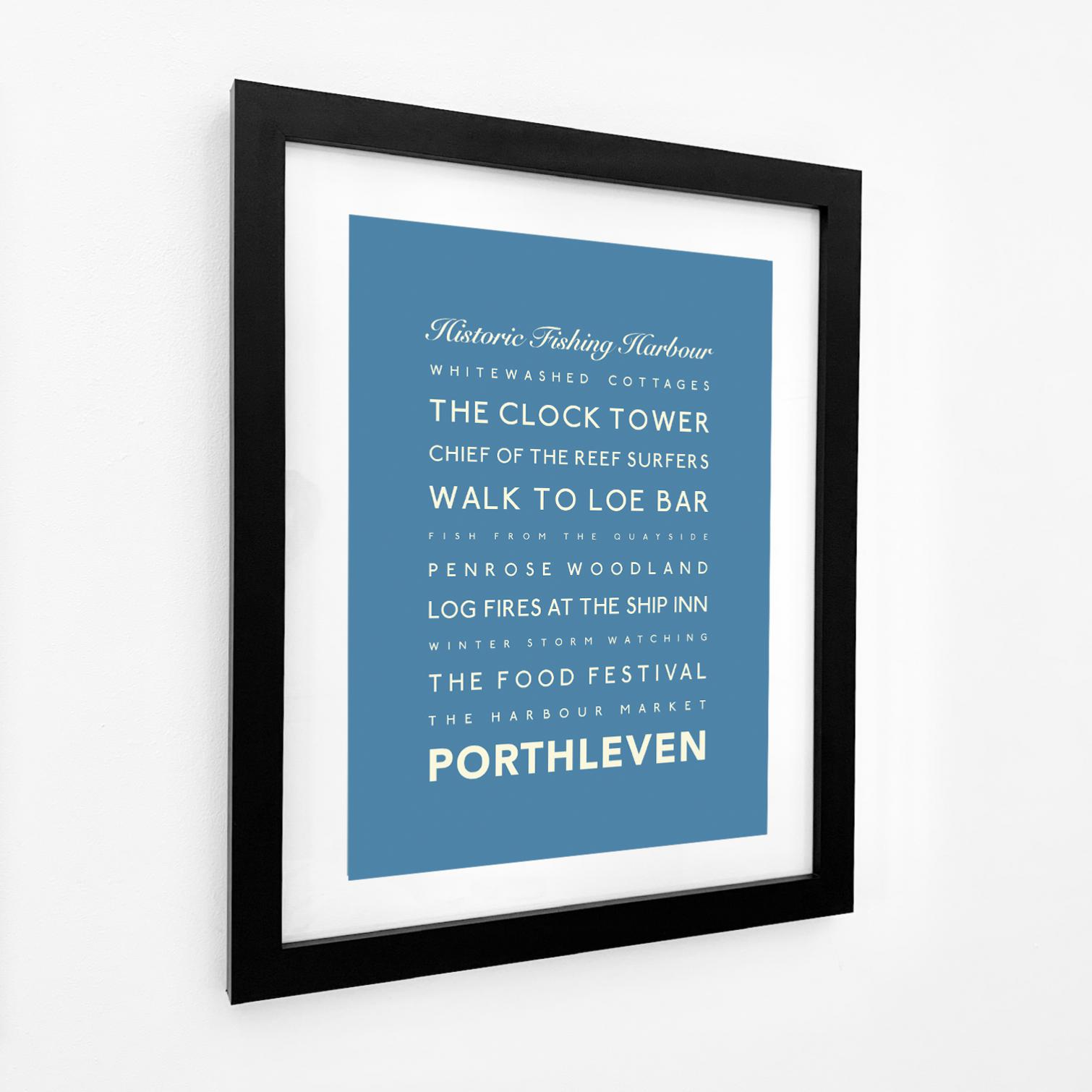 Porthleven Typographic Print-SeaKisses