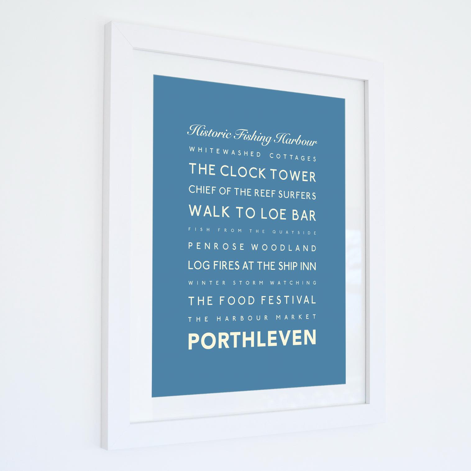 Porthleven Typographic Print-SeaKisses