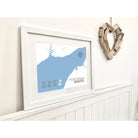 Portishead Coastal Map Print-SeaKisses