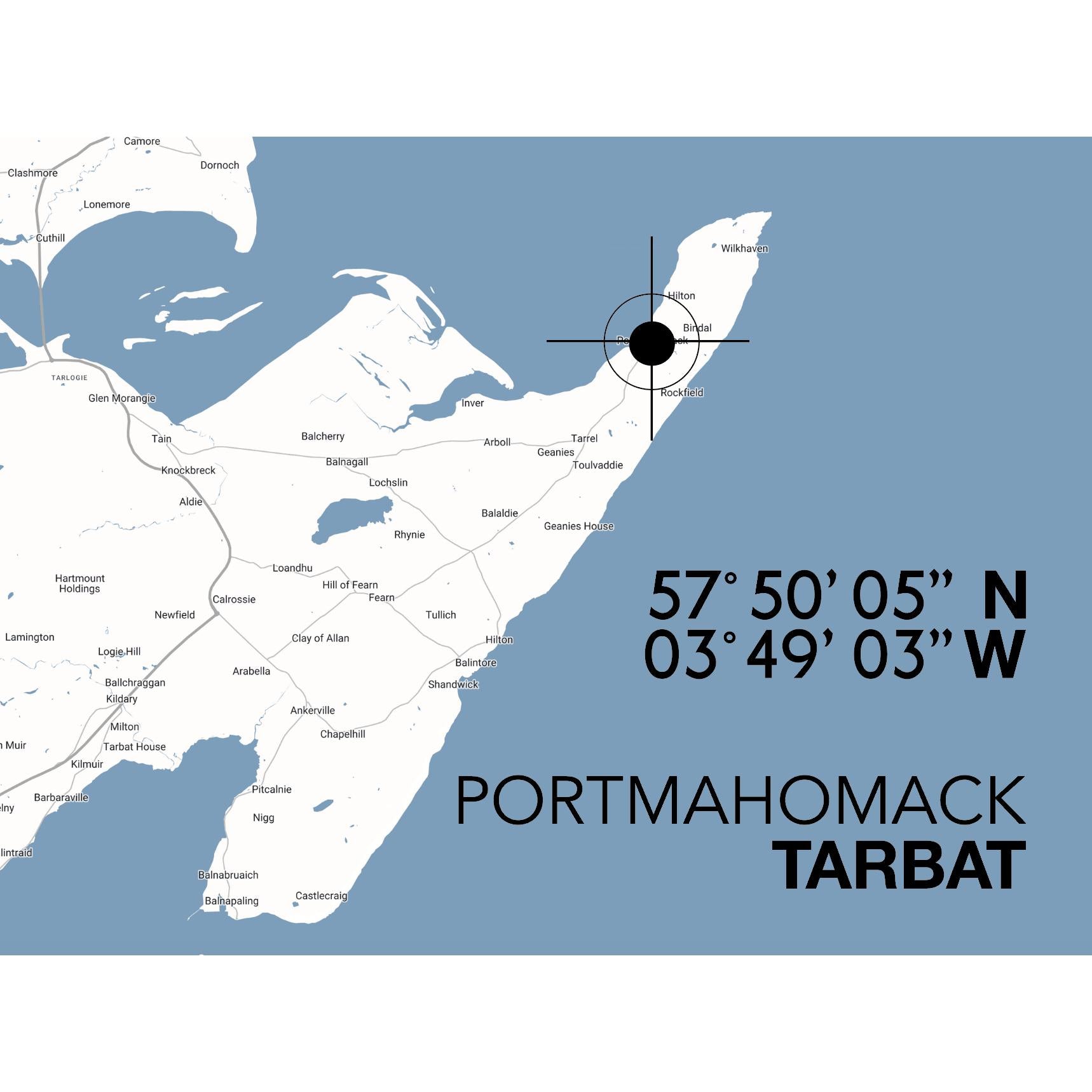 Port Ma Map Portmahomack Landmark Map Seaside Print - Coastal Map Art by SeaKisses
