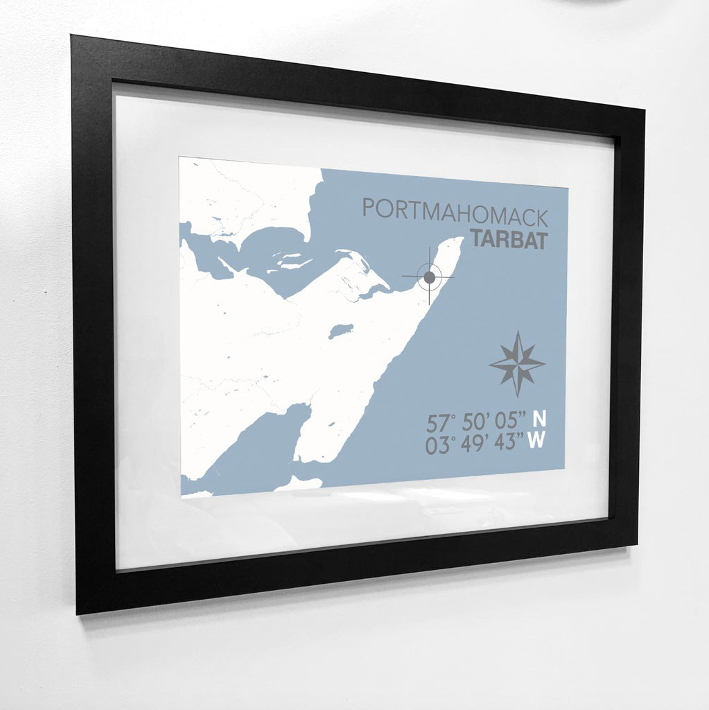 Portmahomack Map Travel Print- Coastal Wall Art /Poster-SeaKisses