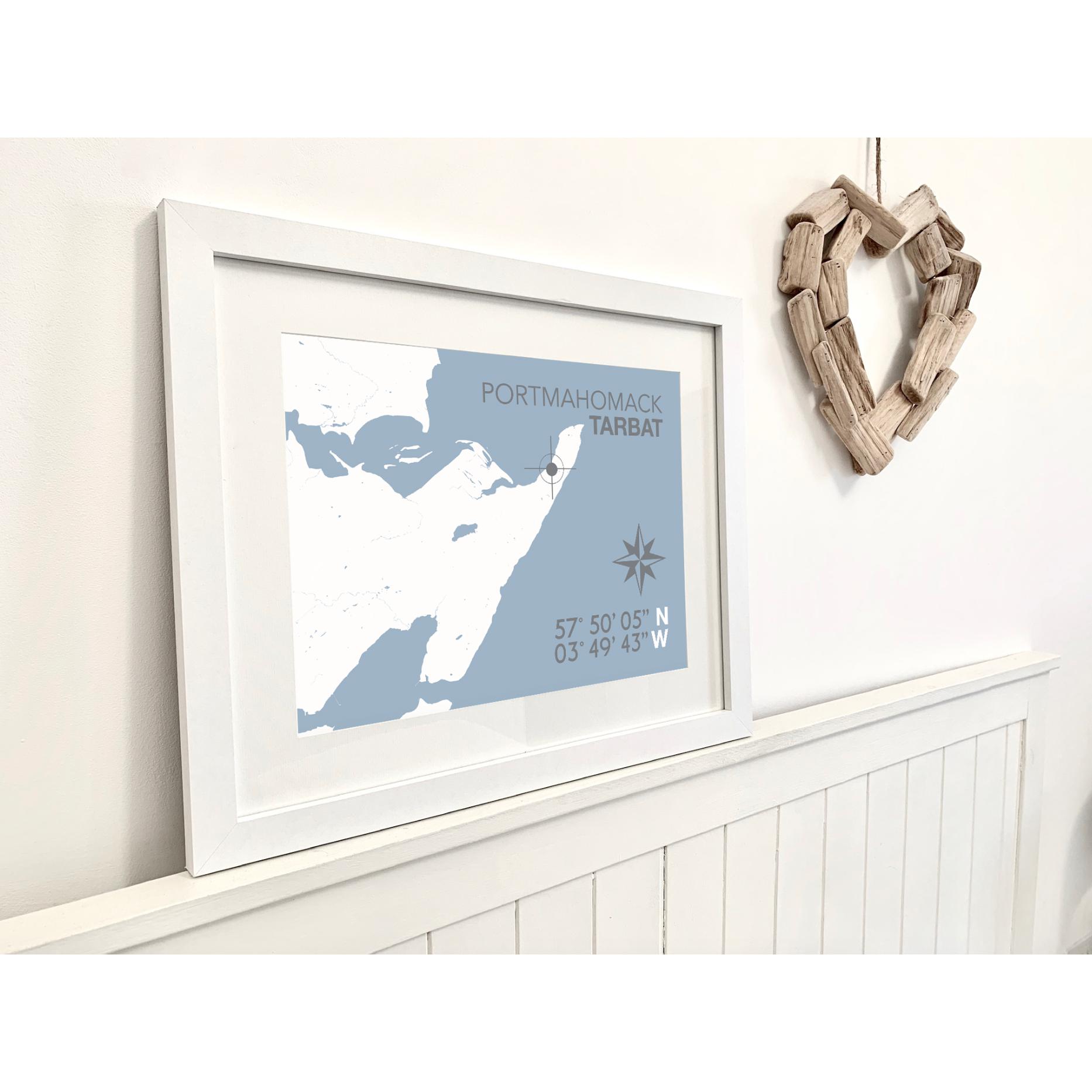 Portmahomack Coastal Map Print-SeaKisses