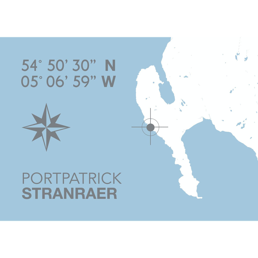 Portpatrick Map Travel Print- Coastal Wall Art /Poster-SeaKisses