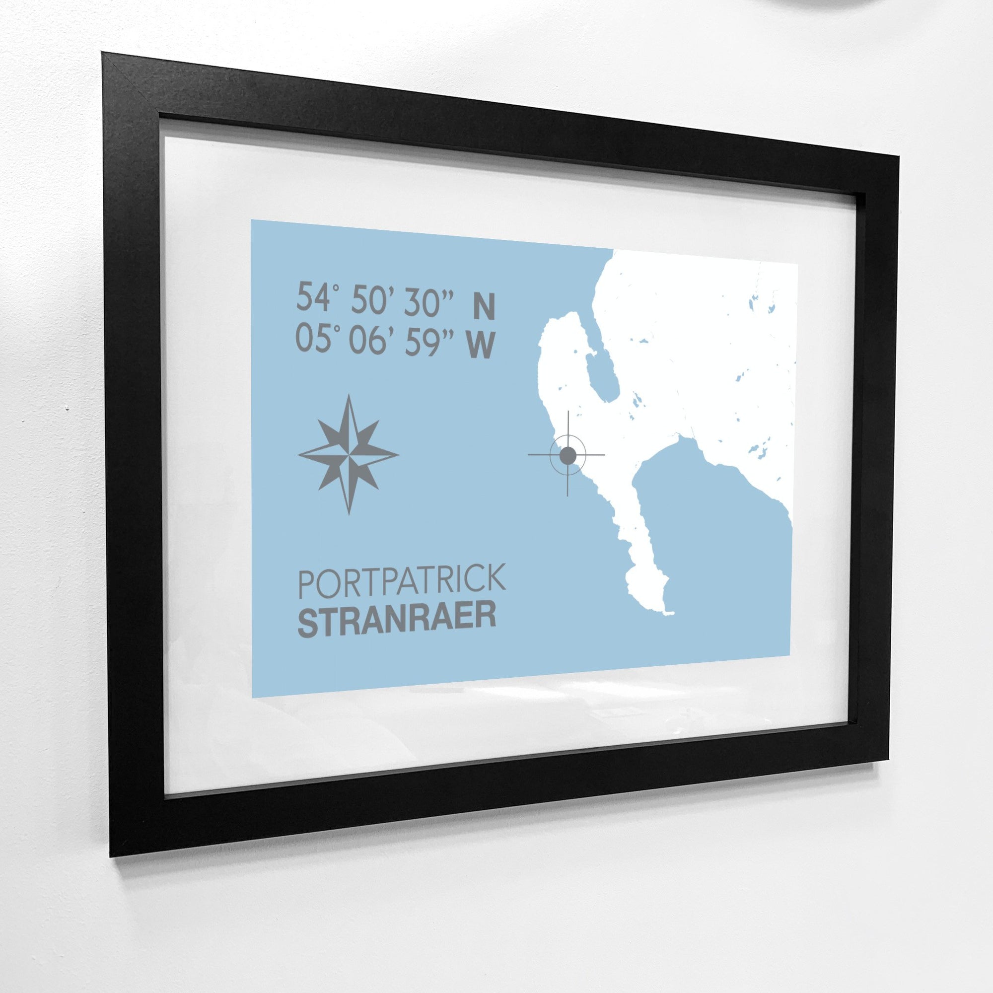 Portpatrick Coastal Map Print-SeaKisses