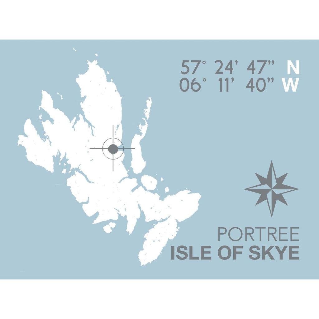 Portree Coastal Map Print-SeaKisses