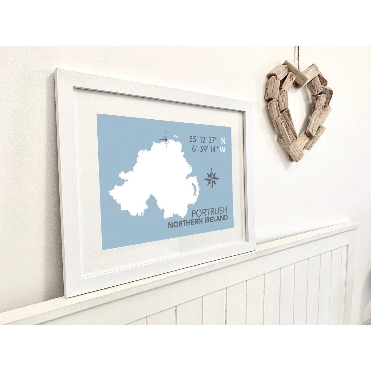 Portrush Nautical Map Print - Coastal Wall Art /Poster by Seakisses ...