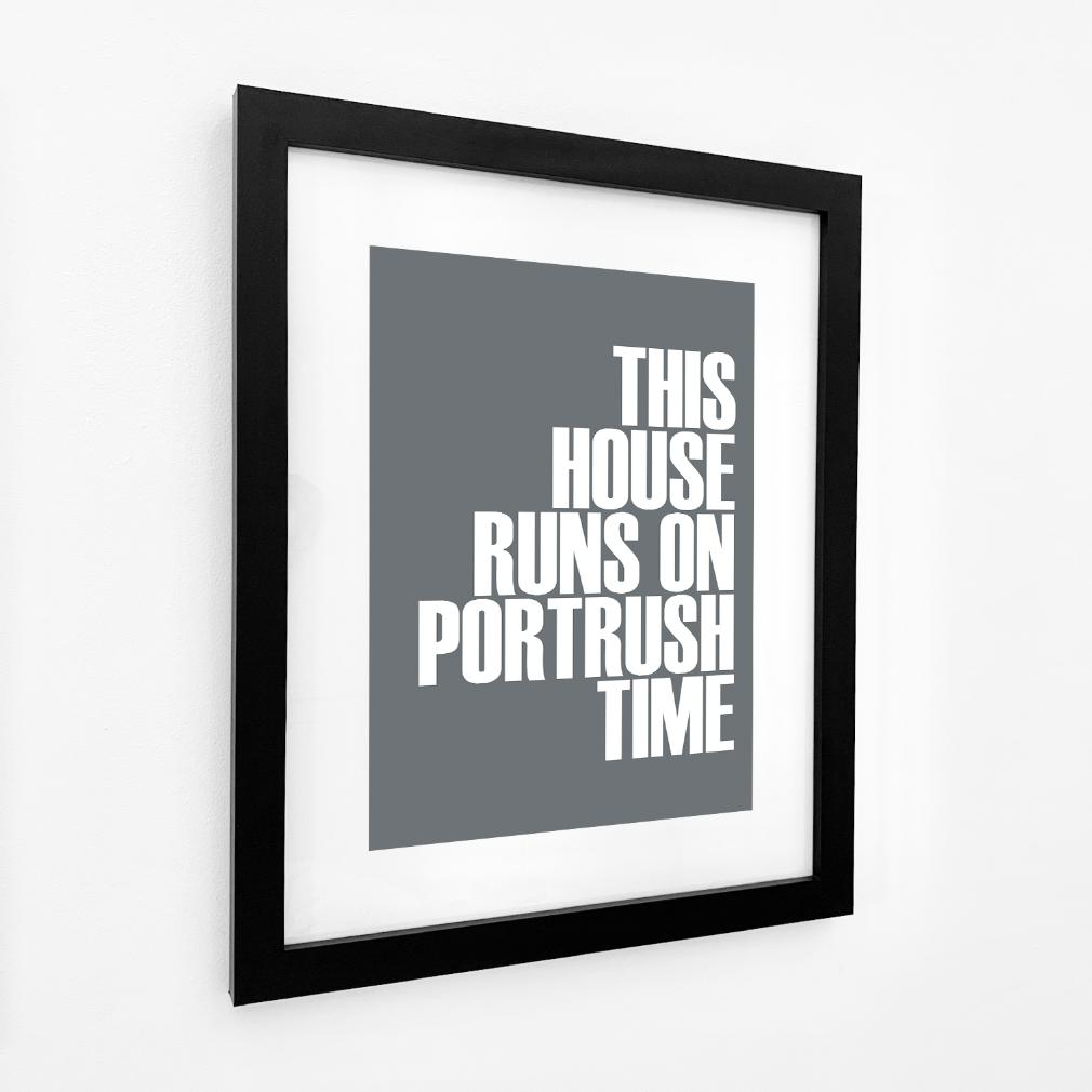 Portrush Time Typographic Print-SeaKisses