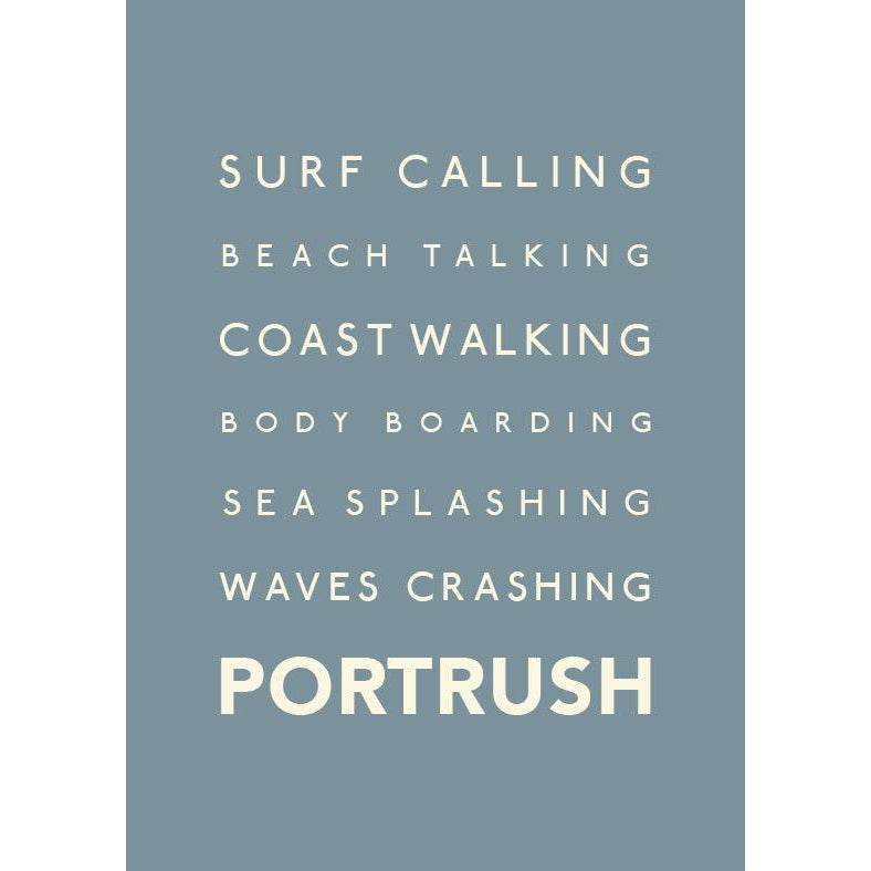 Portrush Typographic Travel Print- Coastal Wall Art /Poster-SeaKisses