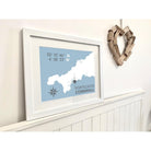 Portscatho Coastal Map Print-SeaKisses