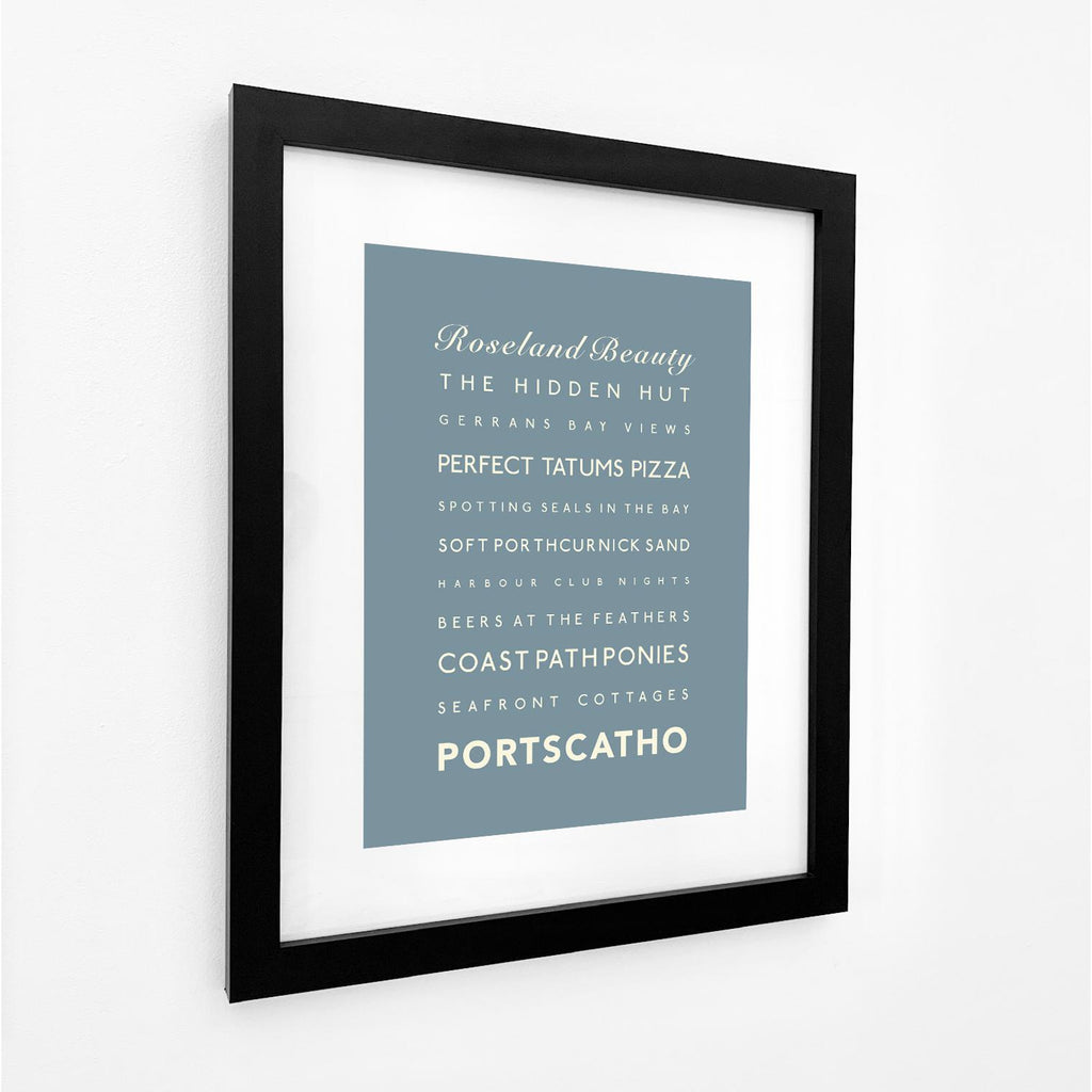 Portscatho Typographic Print-SeaKisses