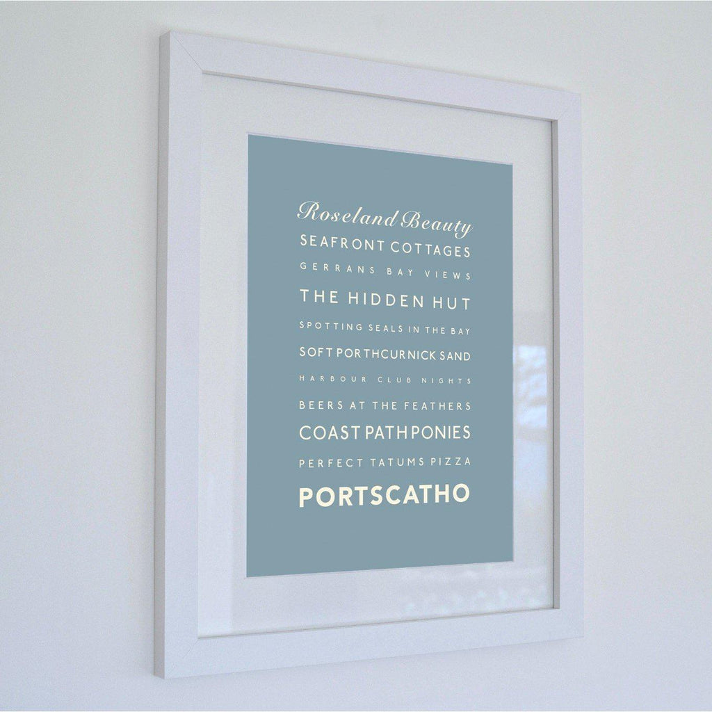 Portscatho Typographic Print-SeaKisses