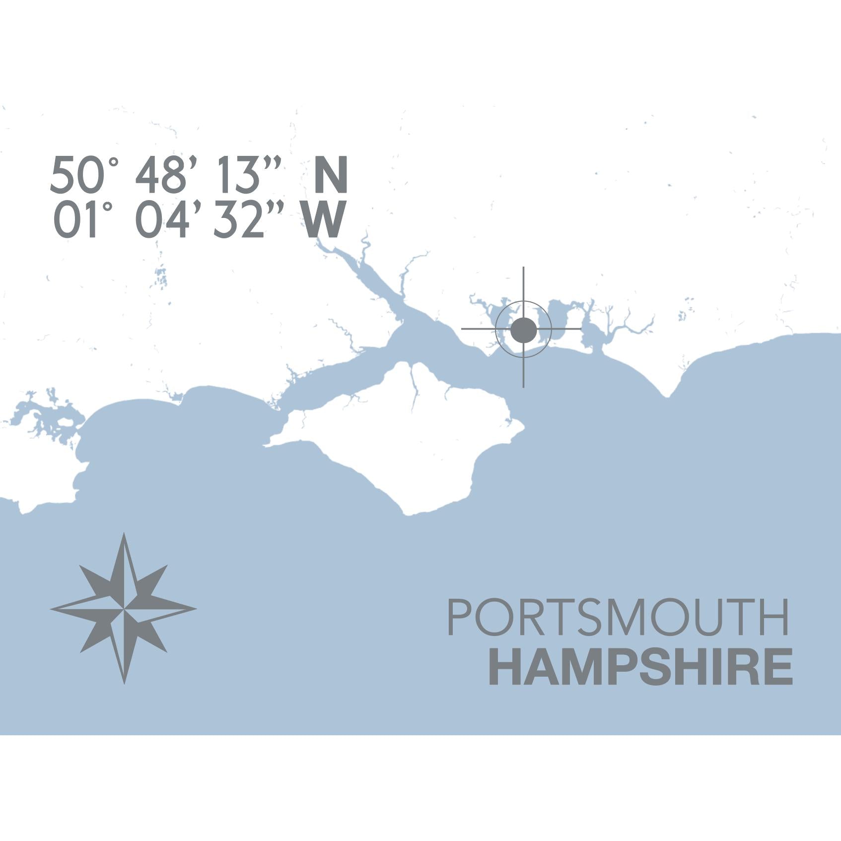 Portsmouth Coastal Map Print-SeaKisses