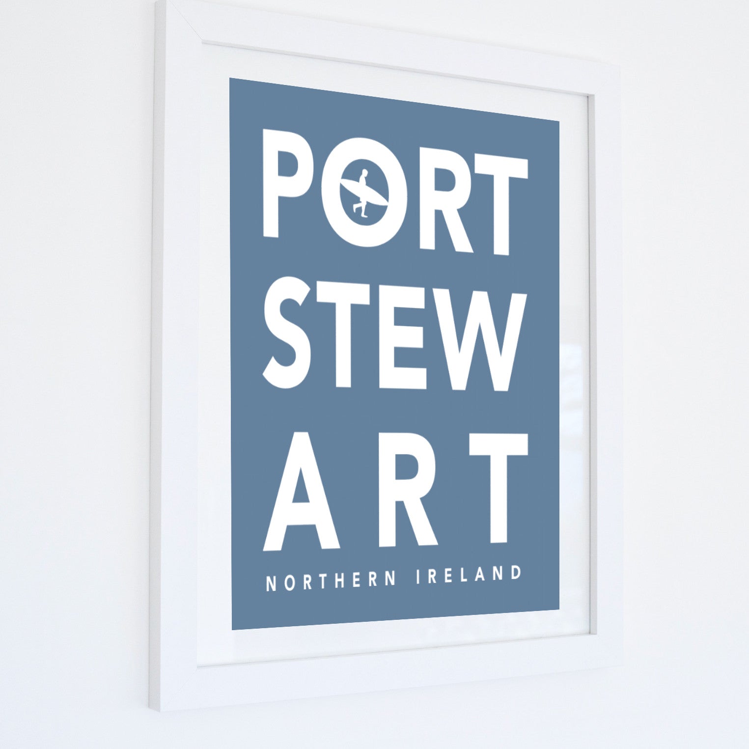 Portstewart Surfer Typographic Print-SeaKisses