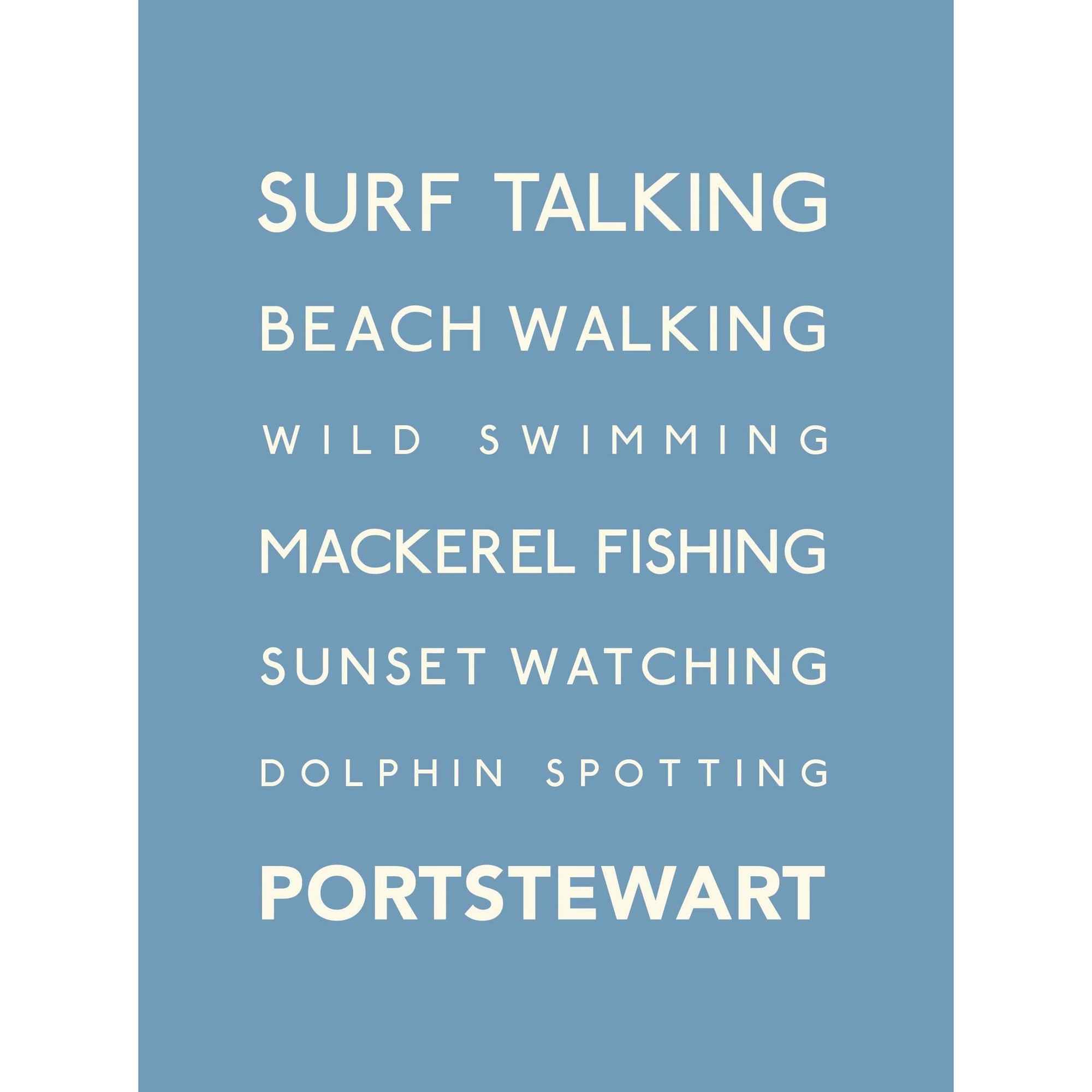 Portstewart Typographic Print-SeaKisses