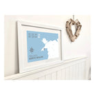 Pwllheli Coastal Map Print-SeaKisses