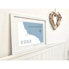 Redcar Coastal Map Print-SeaKisses