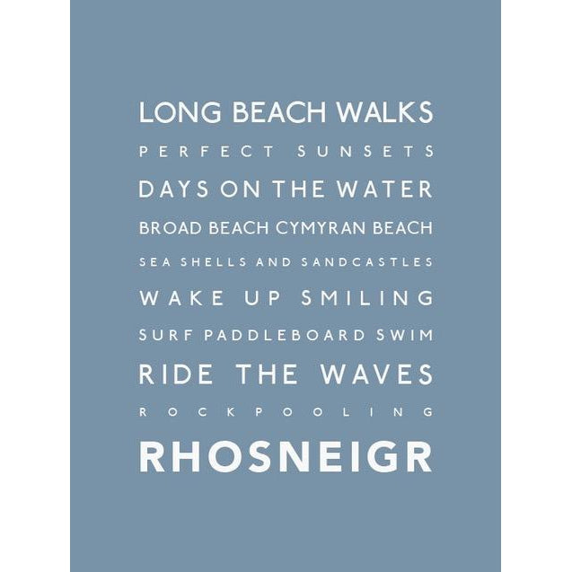 Rhosneigr Typographic Print-SeaKisses