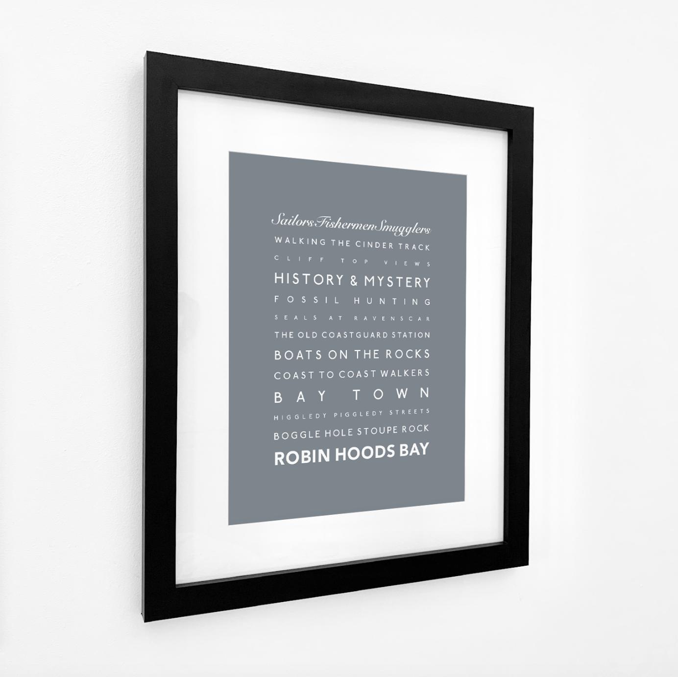 Robin Hoods Bay Typographic Print-SeaKisses