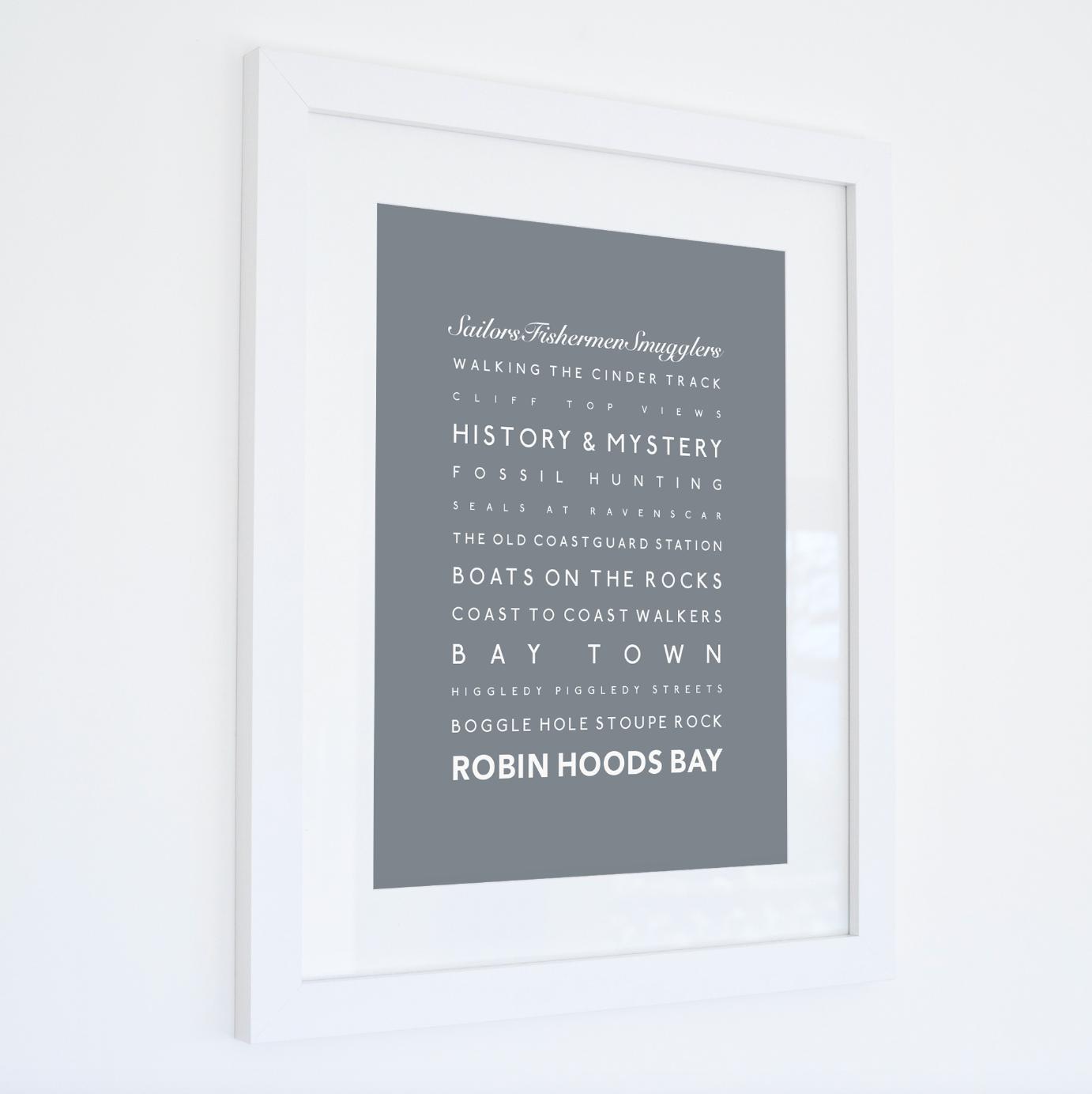 Robin Hoods Bay Typographic Print-SeaKisses