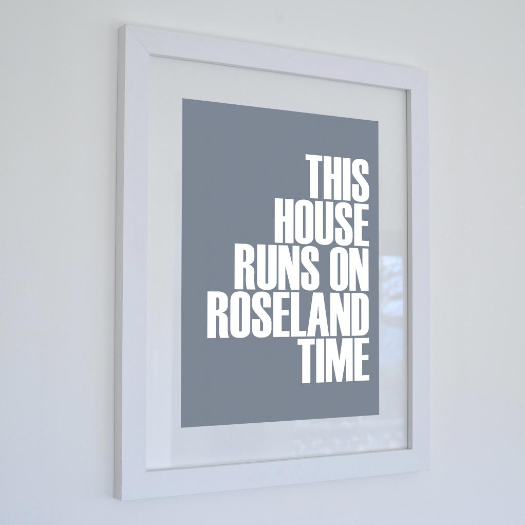 Roseland Time Typographic Print-SeaKisses