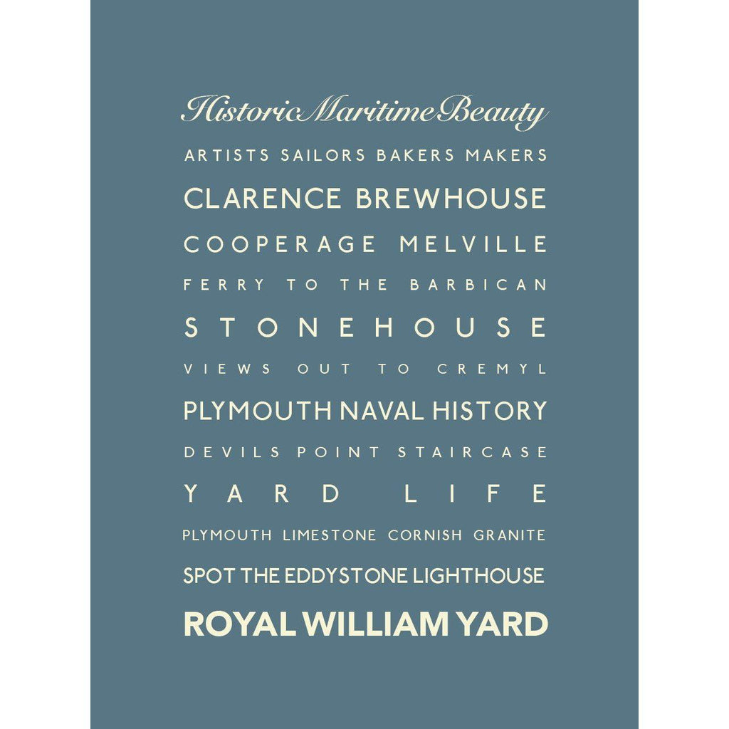 Royal William Yard Typographic Print-SeaKisses